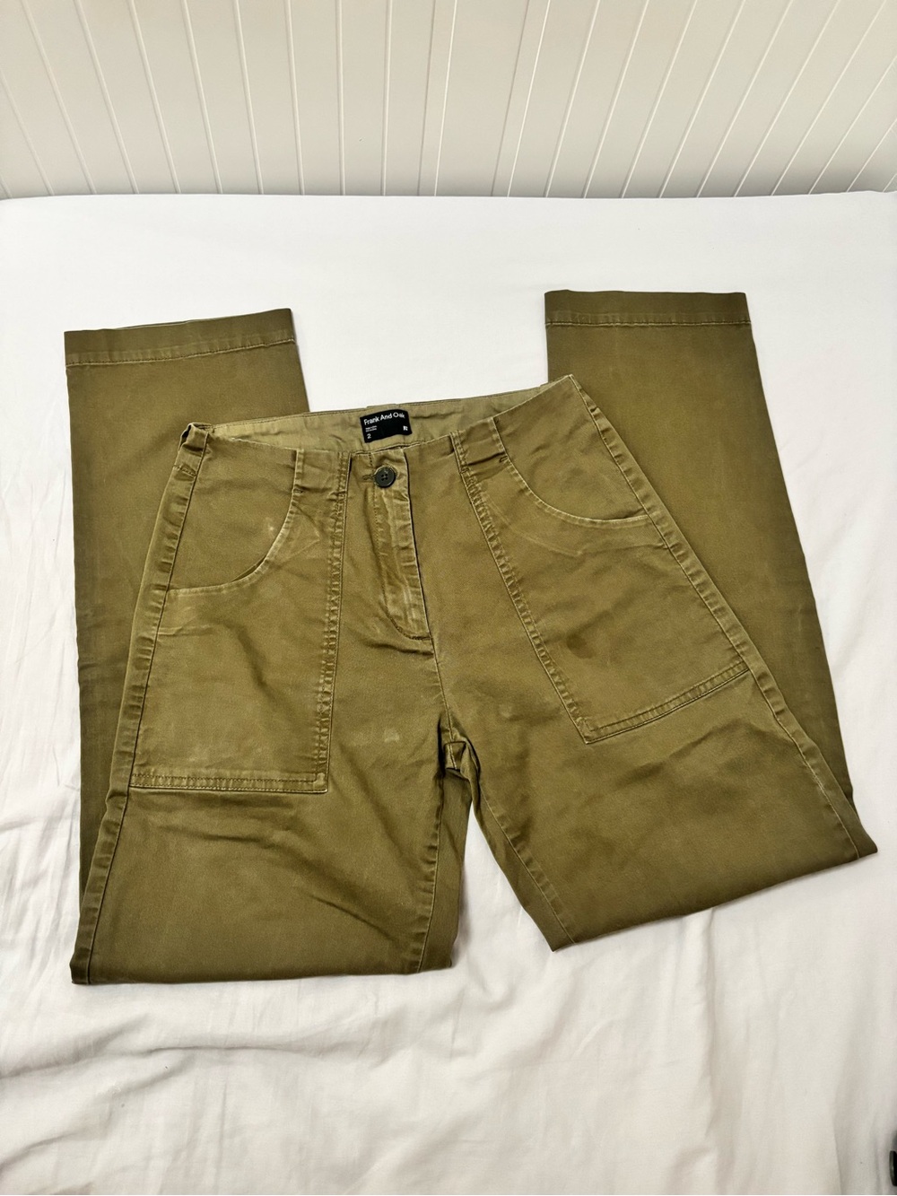 Frank & Oak Olive Green Utility Chinos
